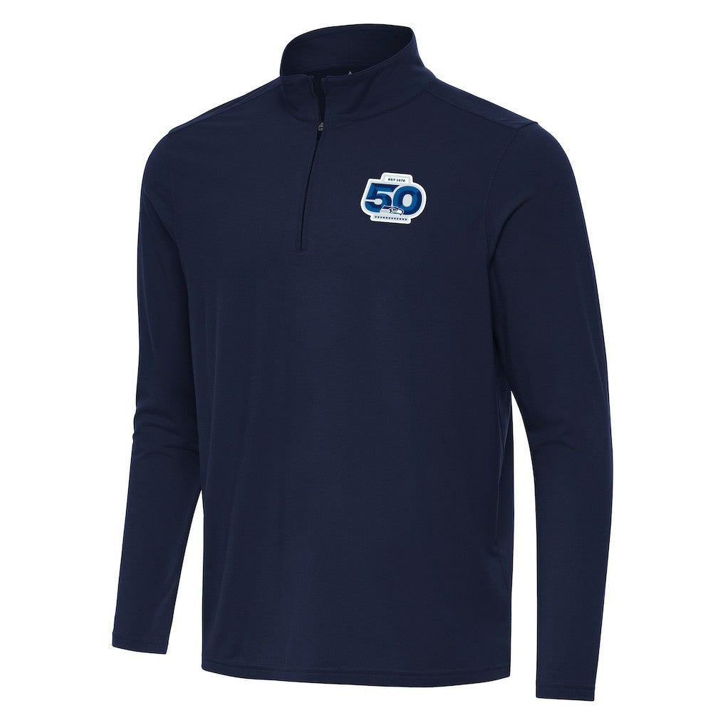 Antigua 50th Season Intent Quarter-Zip Pullover - Seattle Seahawks Pullover