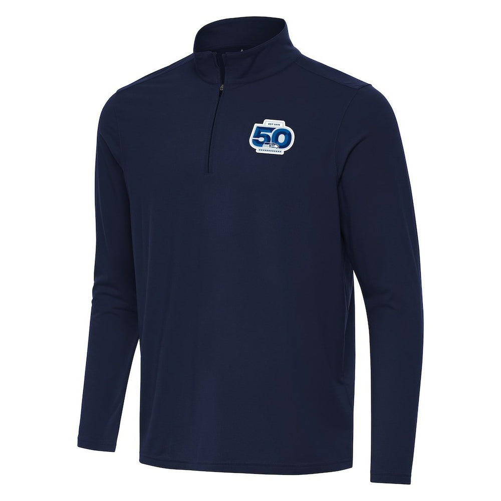 Antigua 50th Season Intent Quarter-Zip Pullover - Seattle Seahawks Pullover
