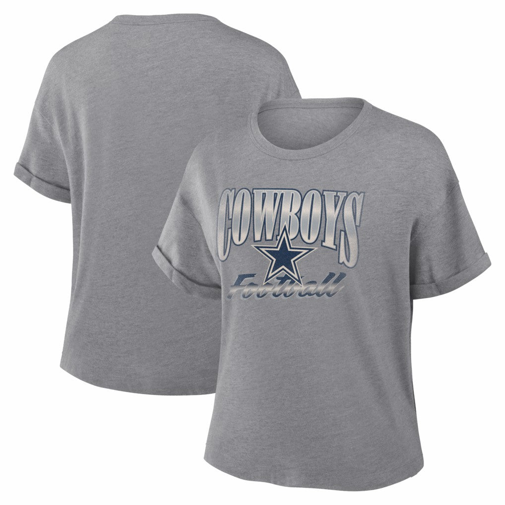 Women's Overplayed Tribute Tri-Blend Boxy T-Shirt - Dallas Cowboys T-shirts