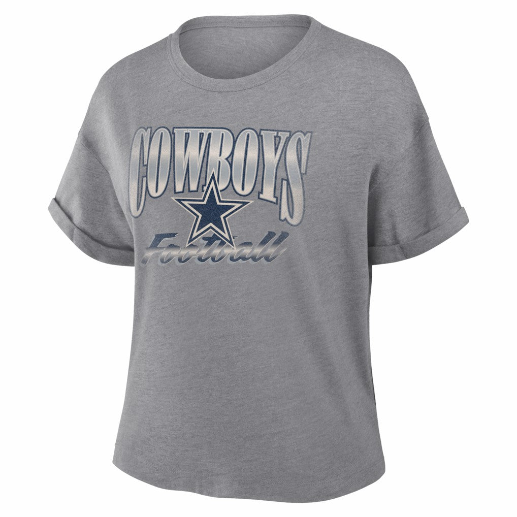 Women's Overplayed Tribute Tri-Blend Boxy T-Shirt - Dallas Cowboys T-shirts