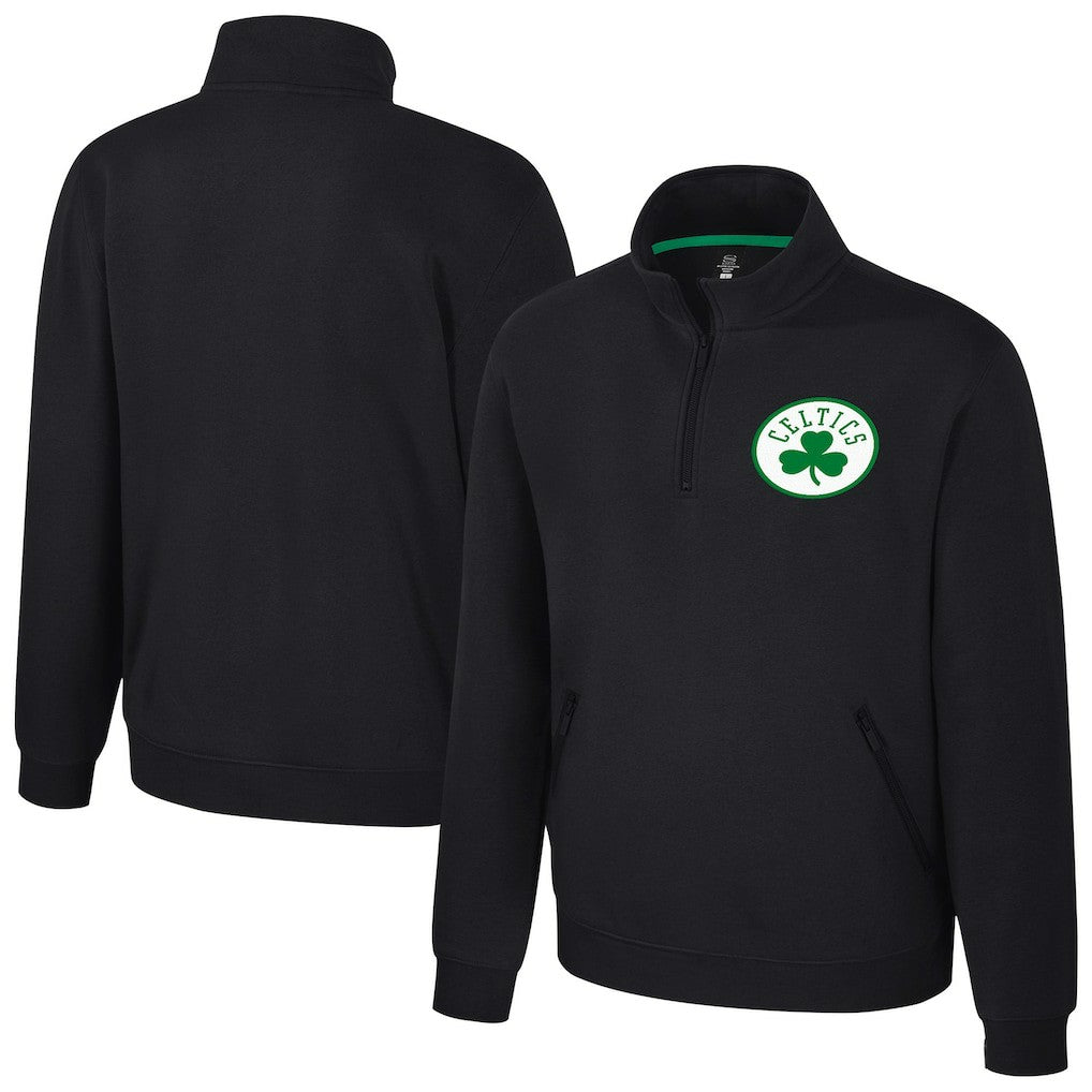 Boston Celtics Stadium Essentials Unisex Varsity Trainer Quarter-Zip Pullover