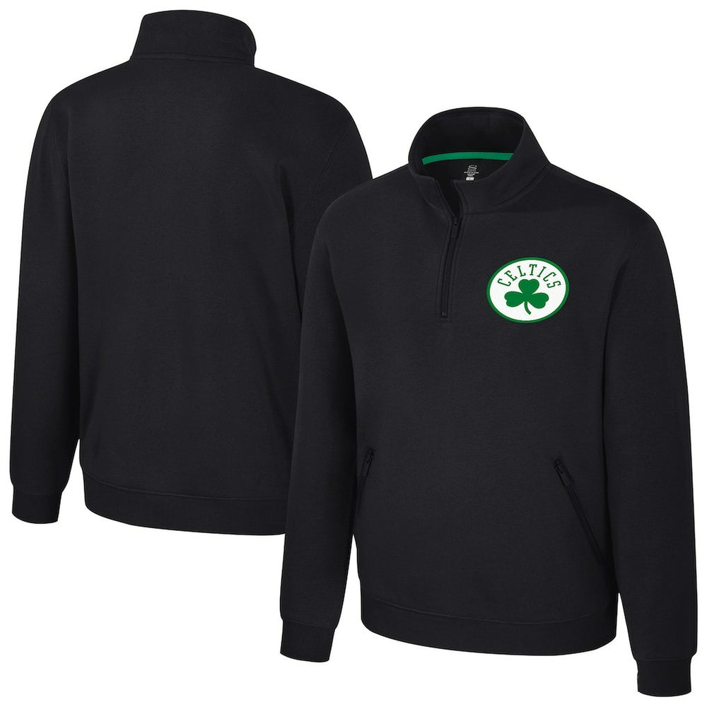Boston Celtics Stadium Essentials Unisex Varsity Trainer Quarter-Zip Pullover