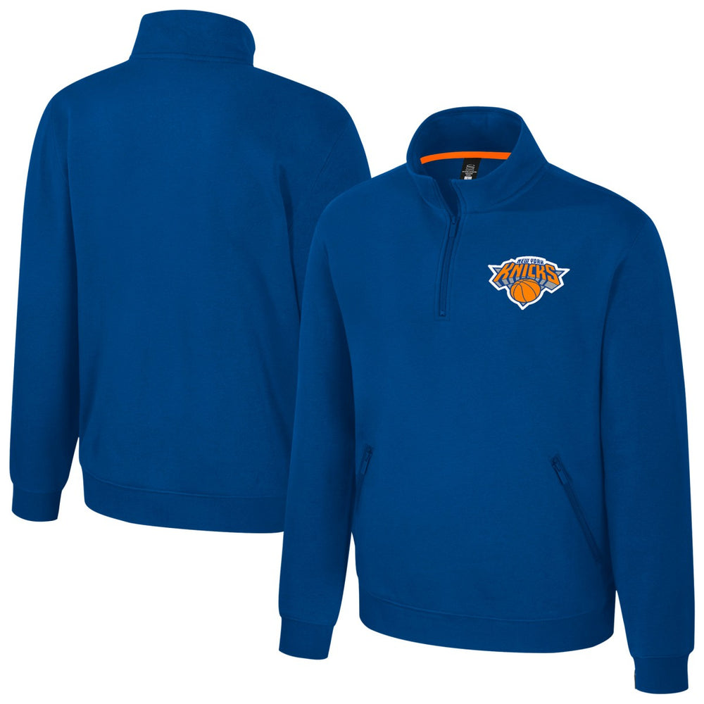 New York Knicks Stadium Essentials Unisex Varsity Trainer Quarter-Zip Pullover