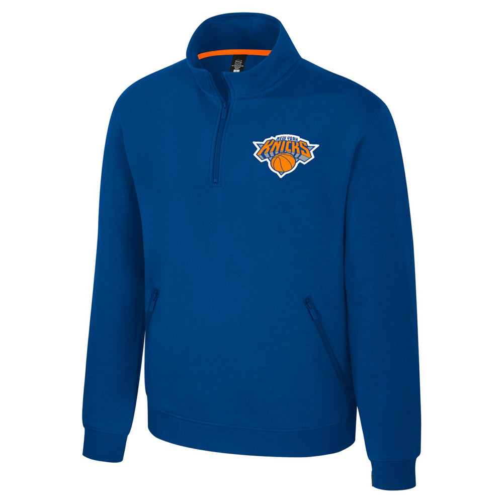 New York Knicks Stadium Essentials Unisex Varsity Trainer Quarter-Zip Pullover