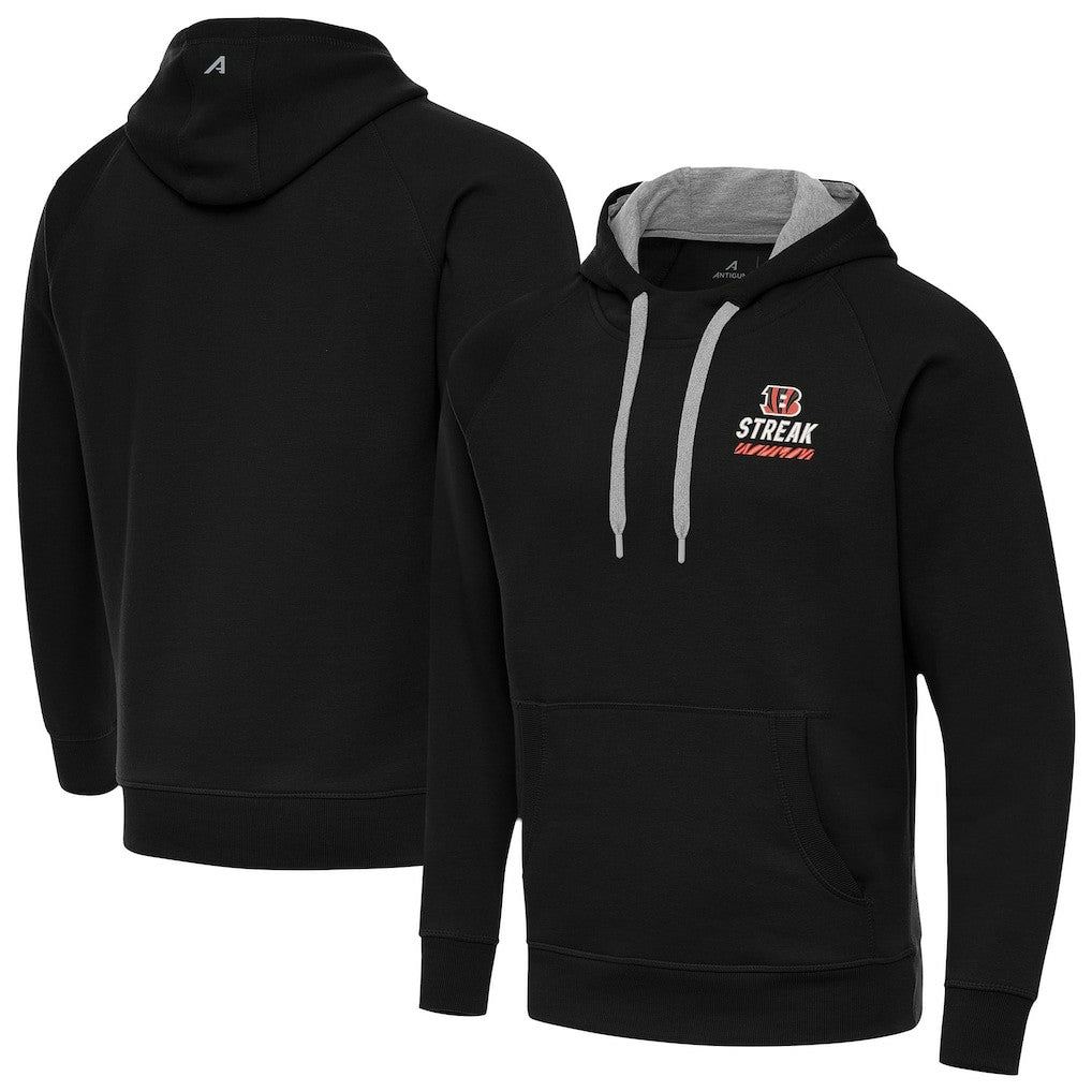 Antigua Streak Victory Pullover Hoodie - Cincinnati Bengals Hoodies