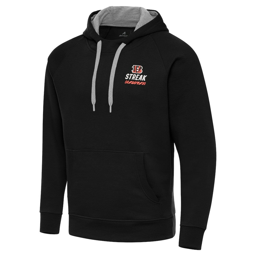 Antigua Streak Victory Pullover Hoodie - Cincinnati Bengals Hoodies