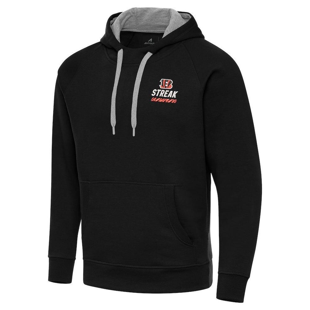 Antigua Streak Victory Pullover Hoodie - Cincinnati Bengals Hoodies