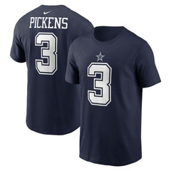 George Pickens  Name & Number T-Shirt - Dallas Cowboys T-shirts
