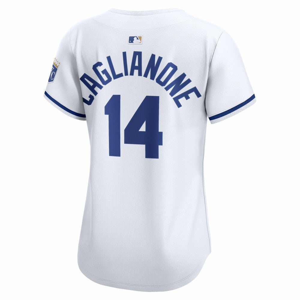 White Jac Caglianone Kansas City Royals Nike Women's Home Limited Player Jersey