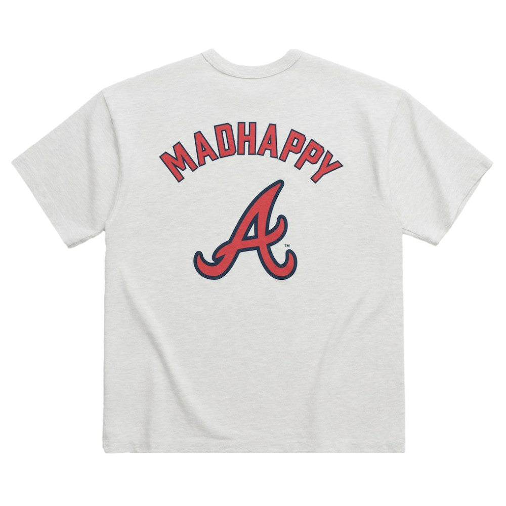 Heather Gray Atlanta Braves Madhappy x MLB Unisex Heavyweight T-Shirt