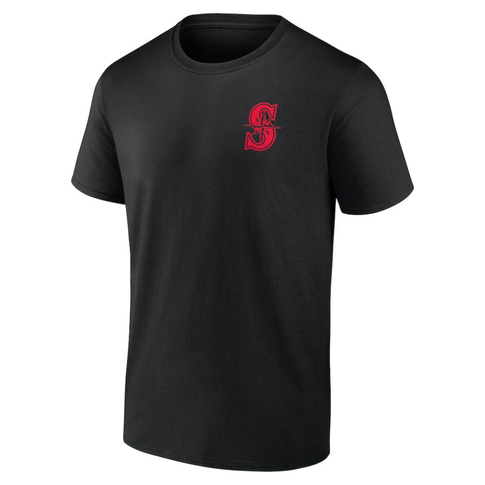 Black Seattle Mariners Stranger Things Graphic T-Shirt