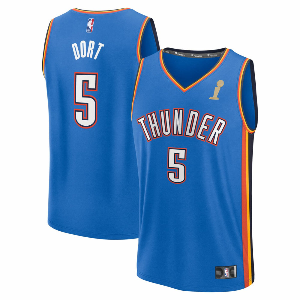 Fanatics Luguentz Dort Oklahoma City Thunder 2025 NBA Finals Champions Fast Break Replica Player Jersey