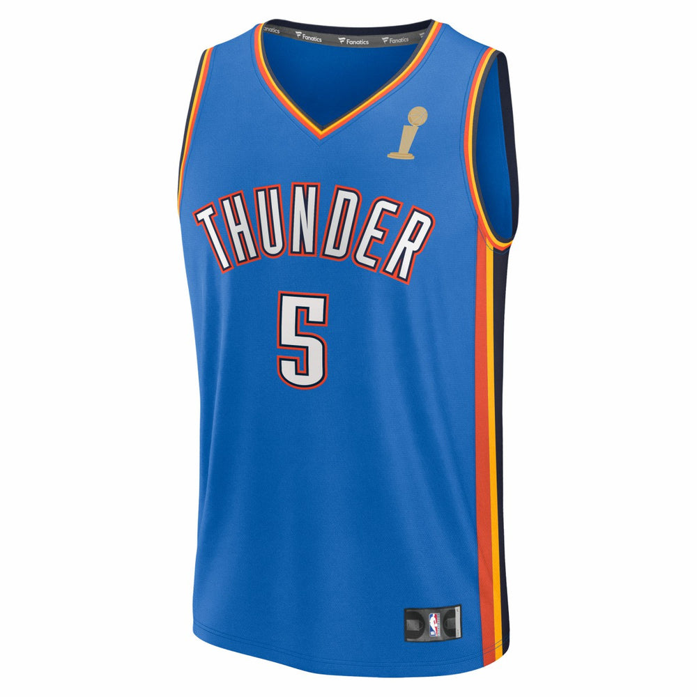 Fanatics Luguentz Dort Oklahoma City Thunder 2025 NBA Finals Champions Fast Break Replica Player Jersey
