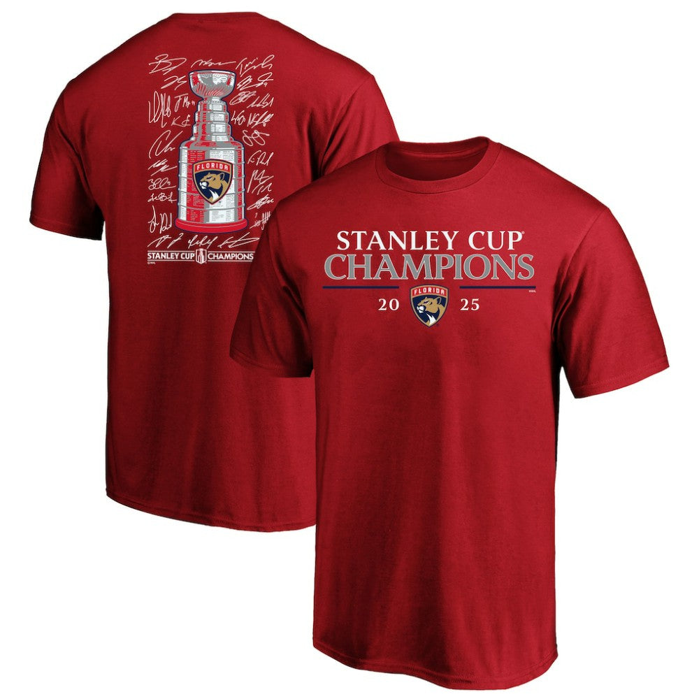 NHL Florida Panthers Fanatics 2025 Stanley Cup Champions Big & Tall Roster T-Shirt