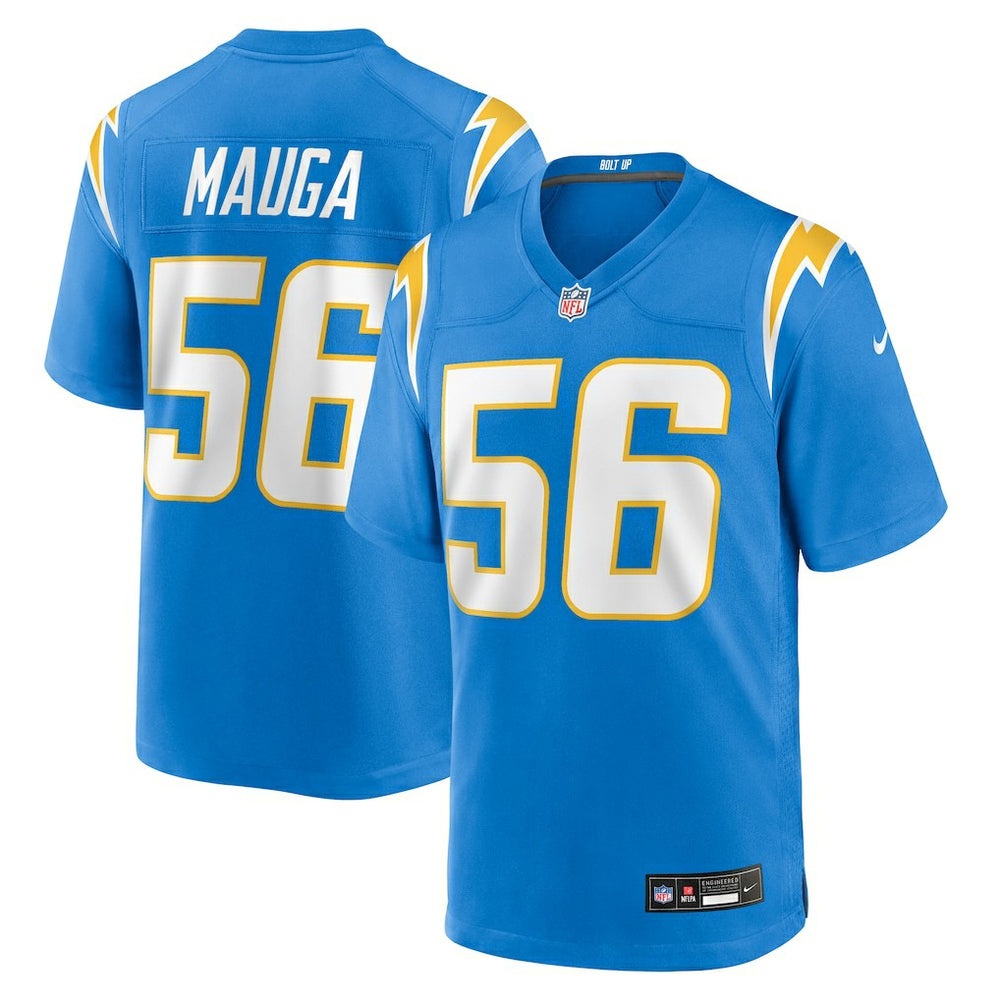 Kanai Mauga  Team Game Jersey - Los Angeles Chargers Jerseys