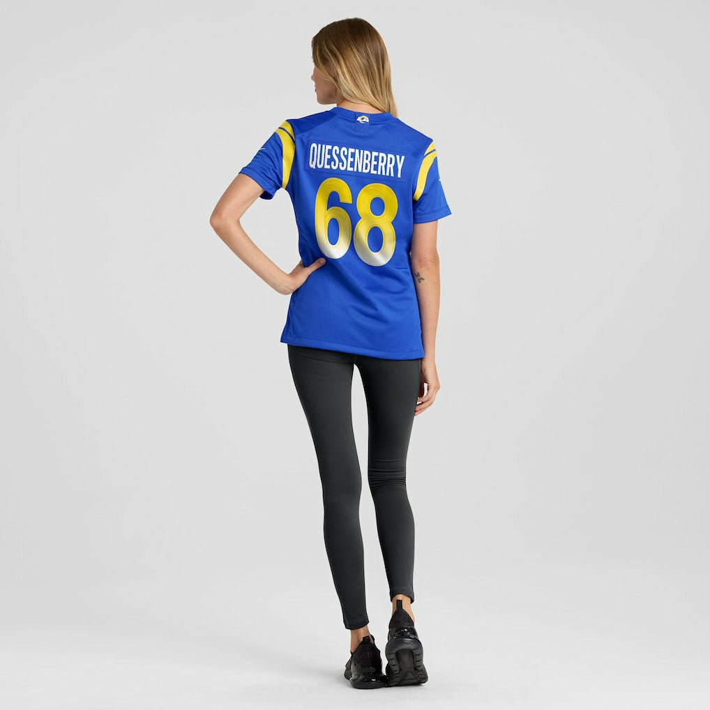 David Quessenberry  Women's Team Game Jersey - Los Angeles Rams Jerseys