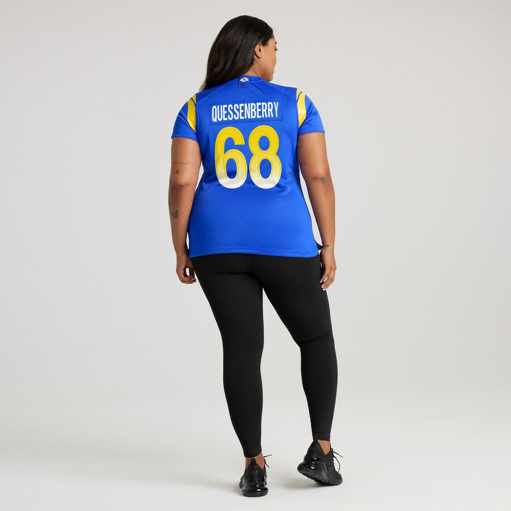 David Quessenberry  Women's Team Game Jersey - Los Angeles Rams Jerseys