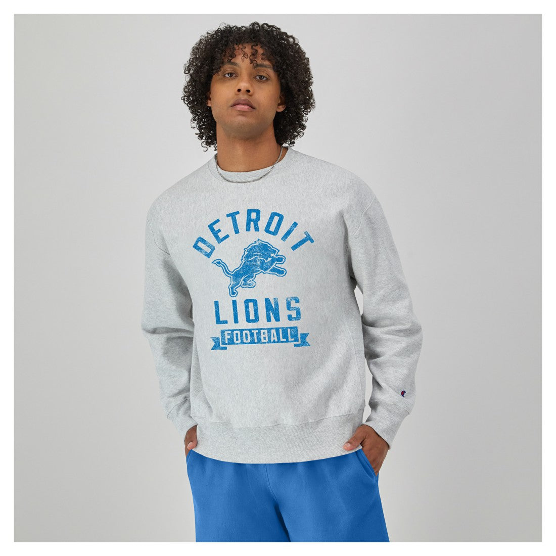Reverse Weave Fleece Pullover Sweatshirt - Detroit Lions Pullover