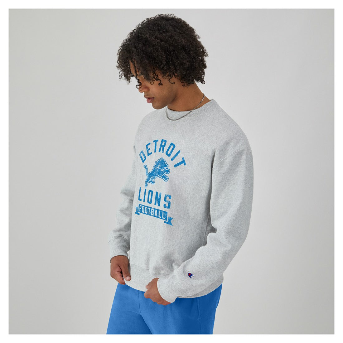 Reverse Weave Fleece Pullover Sweatshirt - Detroit Lions Pullover