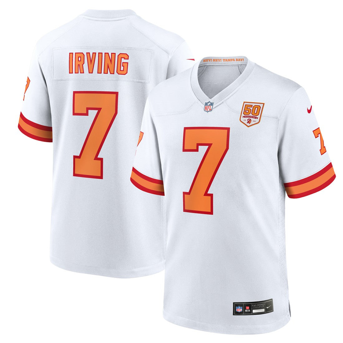 Bucky Irving '76  50th Season Game Jersey - Tampa Bay Buccaneers Jerseys