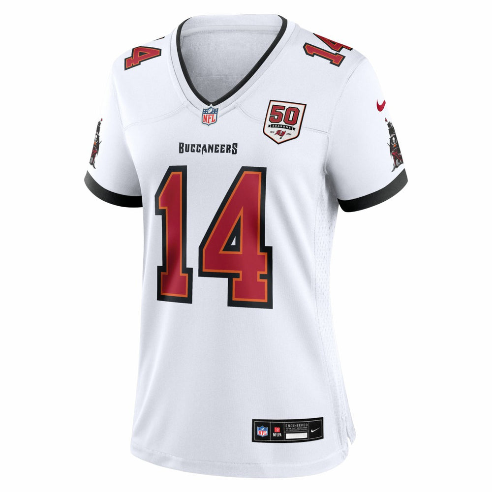 Chris Godwin Jr.  Women's 50th Season White Game Jersey - Tampa Bay Buccaneers Jerseys