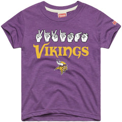 Homage Youth Love Sign x ASL 2.0 Tri-Blend T-Shirt - Minnesota Vikings T-shirts