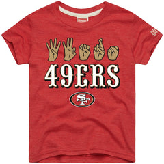 Homage Youth Love Sign x ASL 2.0 Tri-Blend T-Shirt - San Francisco 49ers T-shirts