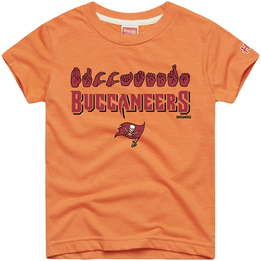 Homage Youth Love Sign x ASL 2.0 Tri-Blend T-Shirt - Tampa Bay Buccaneers T-shirts