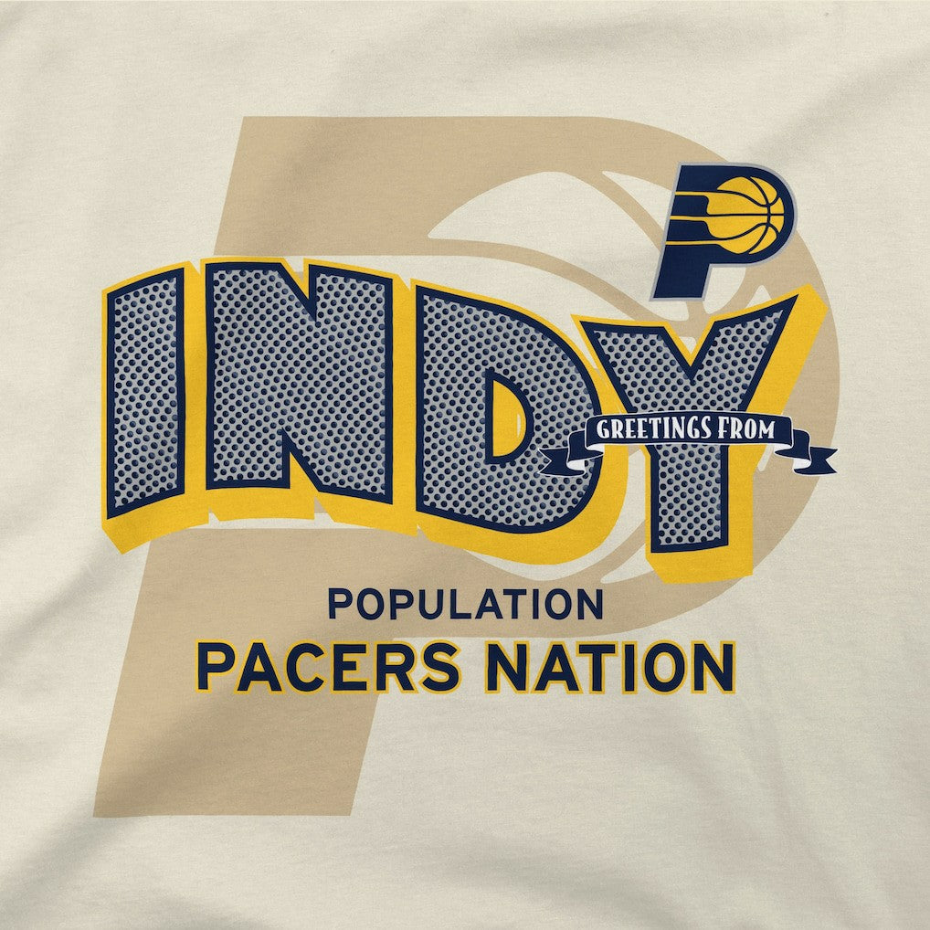 Indiana Pacers Stadium Essentials Unisex Greetings From T-Shirt