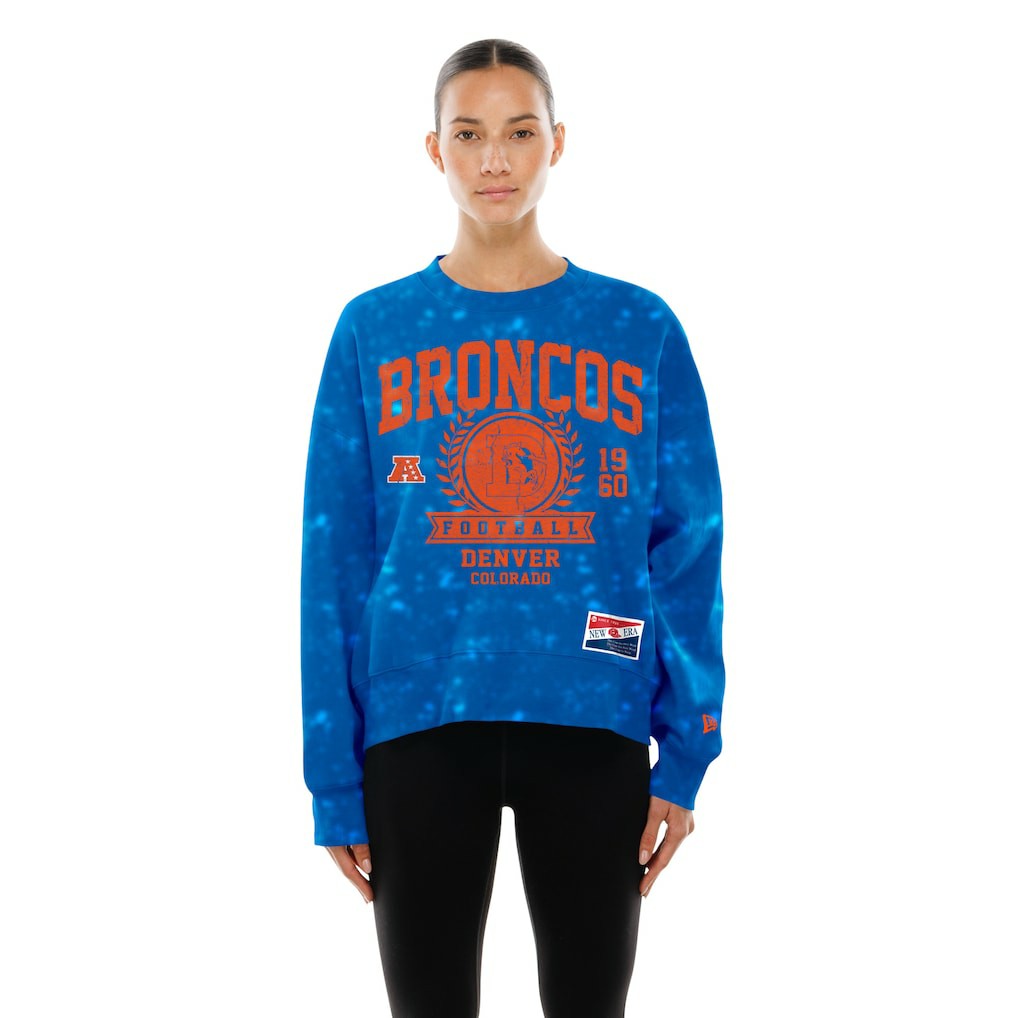Women's Throwback Oversized Boxy Sweatshirt - Denver Broncos Sweatshirts