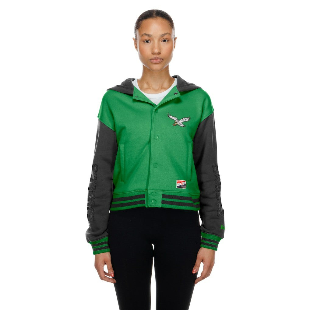 Women's Throwback Full-Snap Hooded Jacket - Philadelphia Eagles Jackets