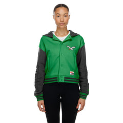 Women's Throwback Full-Snap Hooded Jacket - Philadelphia Eagles Jackets