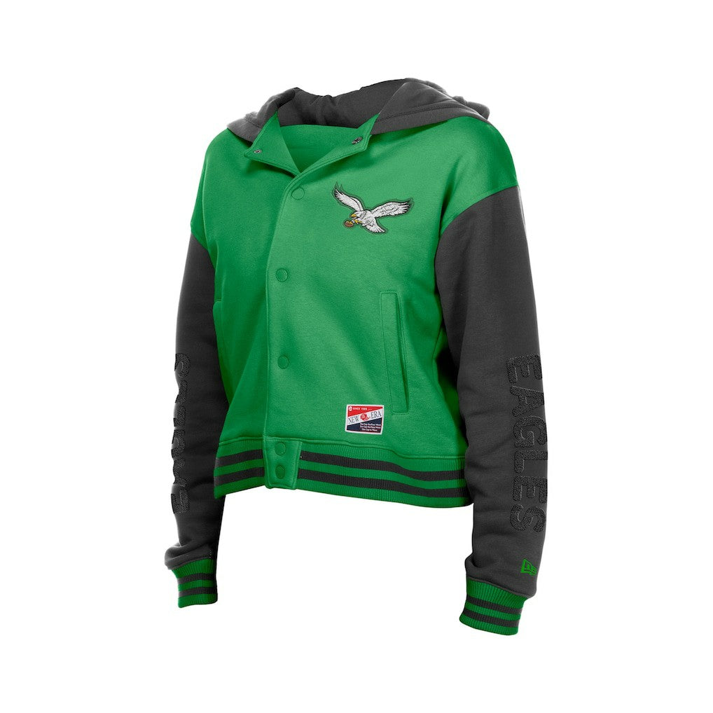 Women's Throwback Full-Snap Hooded Jacket - Philadelphia Eagles Jackets