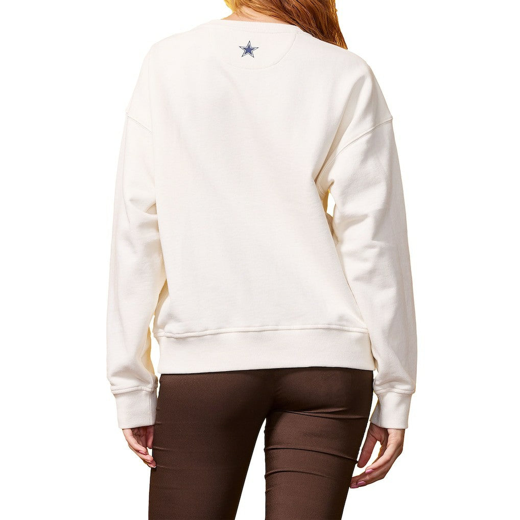 Terez Women's Gems Fleece Crewneck Sweatshirt - Dallas Cowboys Sweatshirts
