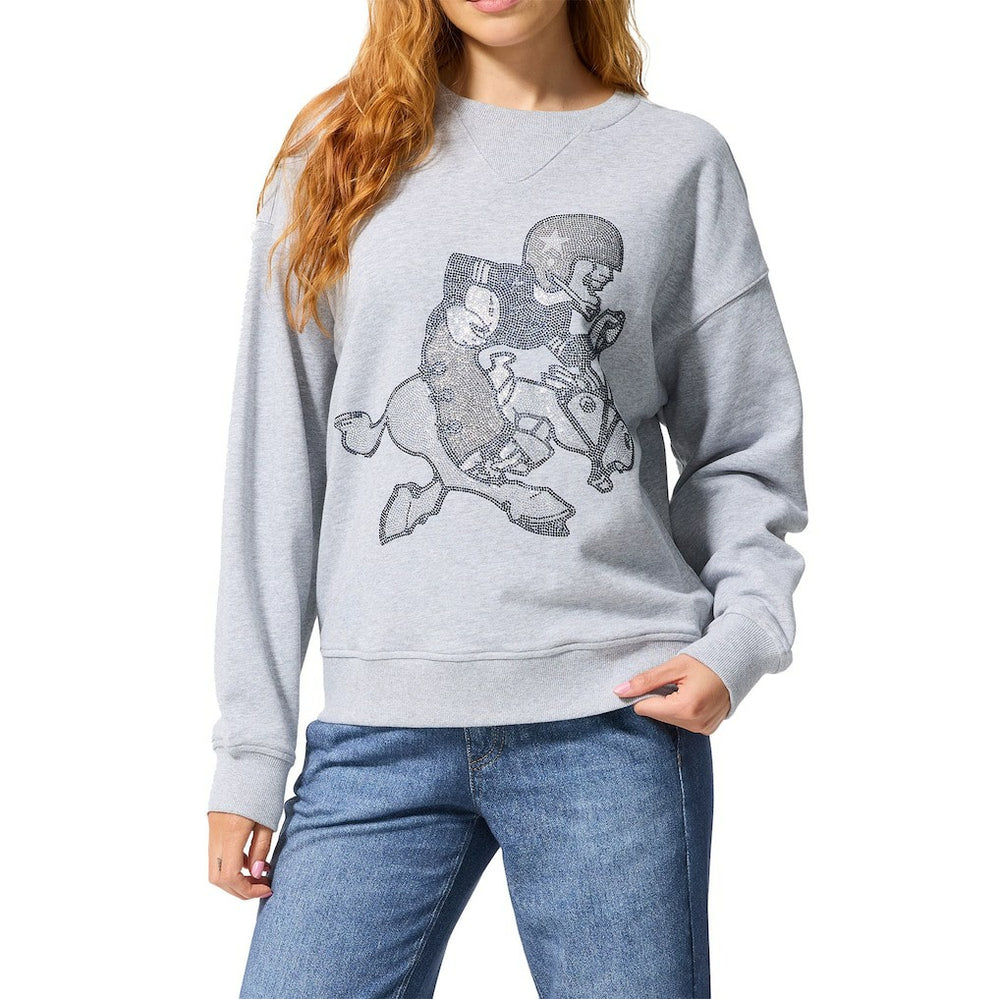Terez Women's Retro Gems Fleece Crewneck Sweatshirt - Dallas Cowboys Sweatshirts