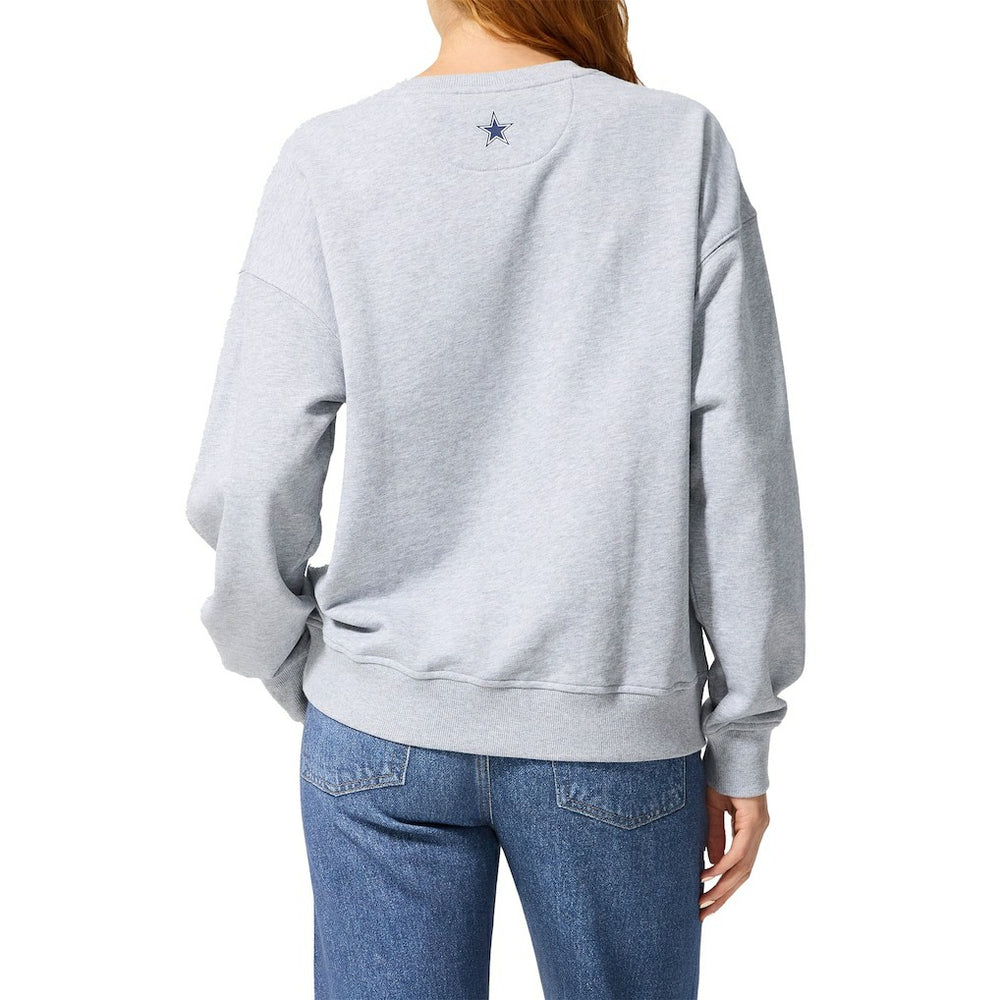 Terez Women's Retro Gems Fleece Crewneck Sweatshirt - Dallas Cowboys Sweatshirts