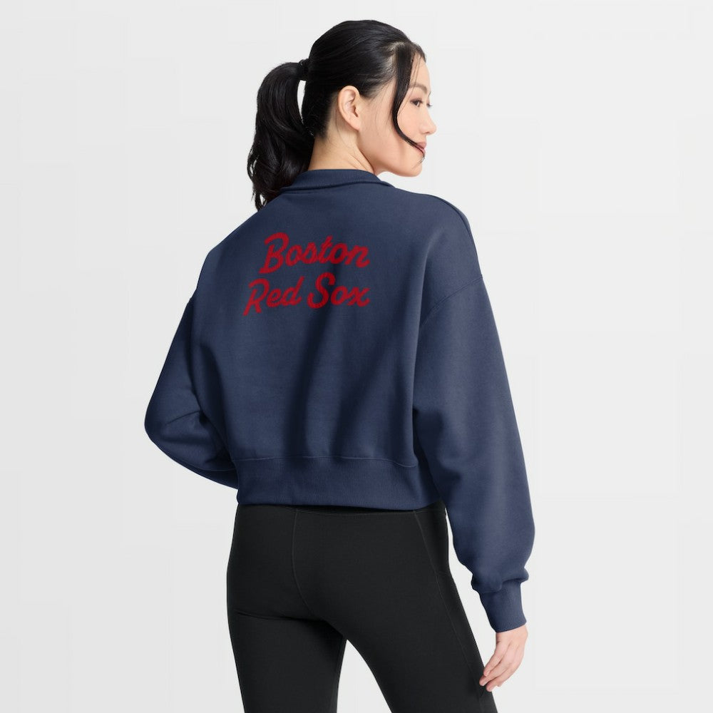 Navy Boston Red Sox Nike Women's Primetime Phoenix Fleece Half-Zip Sweatshirt