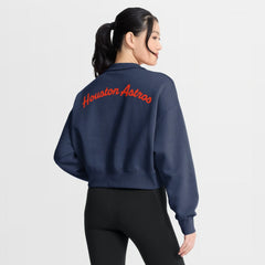 Navy Houston Astros Nike Women's Primetime Phoenix Fleece Half-Zip Sweatshirt