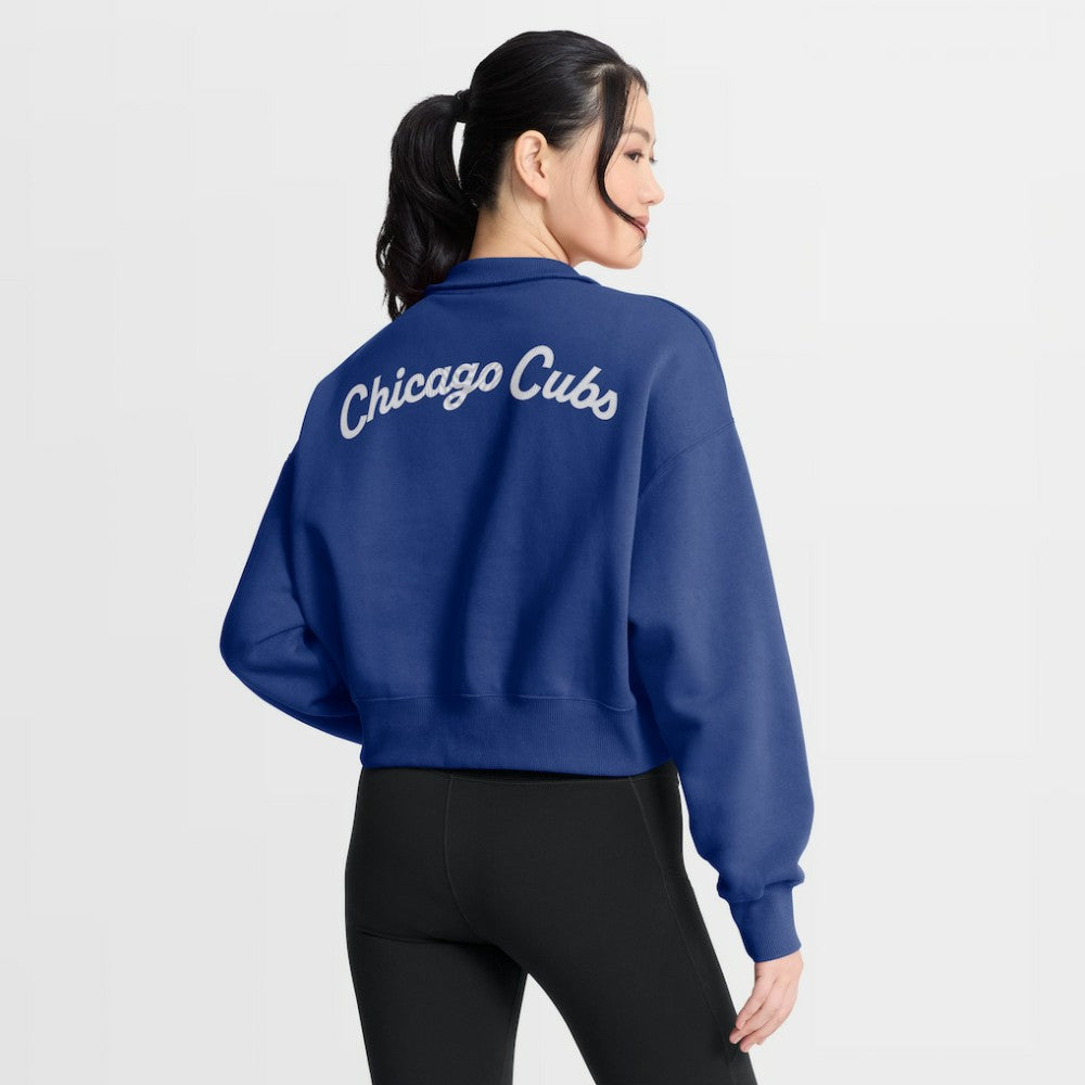 Royal Chicago Cubs Nike Women's Primetime Phoenix Fleece Half-Zip Sweatshirt