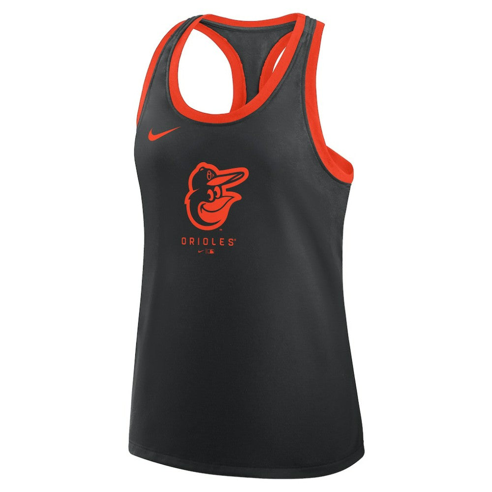 Black Baltimore Orioles Nike Women's Tri-Blend Dri-FIT Racerback Tank Top