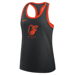 Black Baltimore Orioles Nike Women's Tri-Blend Dri-FIT Racerback Tank Top