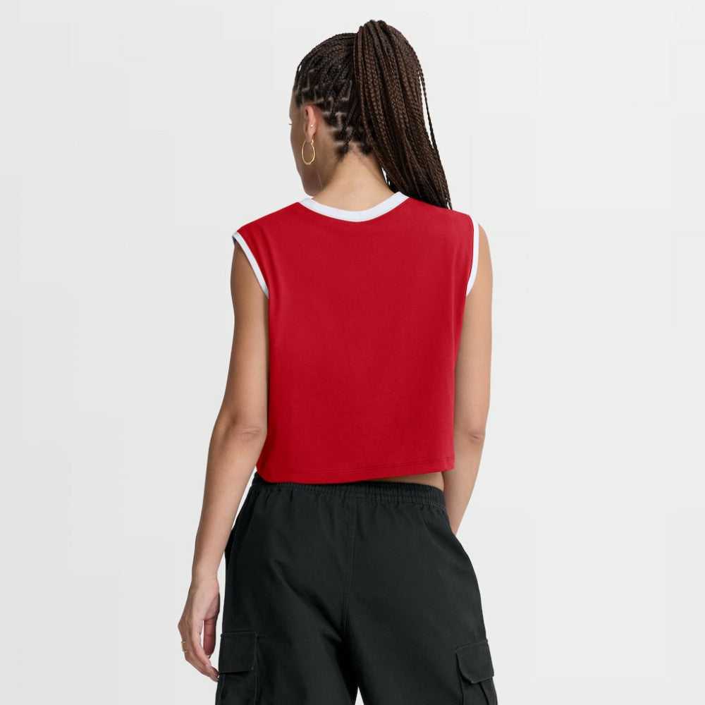 Red Philadelphia Phillies Nike Women's Primetime Loose Dri-FIT Cropped Tank Top