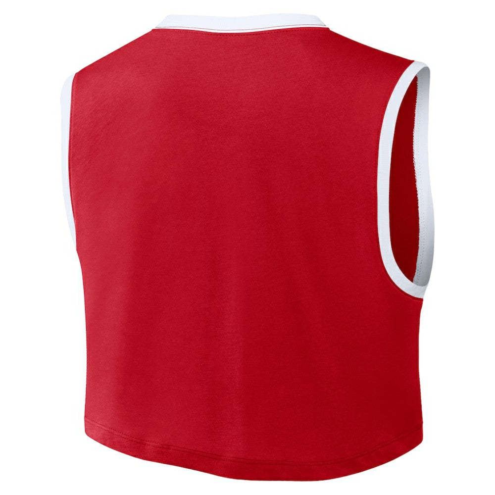 Red Philadelphia Phillies Nike Women's Primetime Loose Dri-FIT Cropped Tank Top