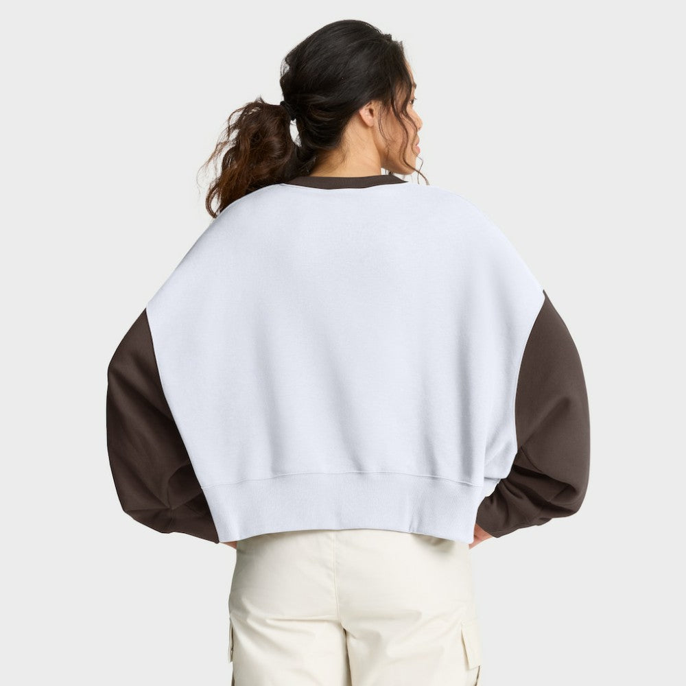 White/Brown San Diego Padres Nike Women's Oversized High Hip Fleece Sweatshirt