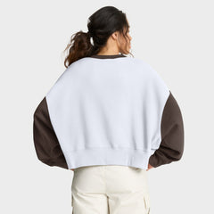 White/Brown San Diego Padres Nike Women's Oversized High Hip Fleece Sweatshirt