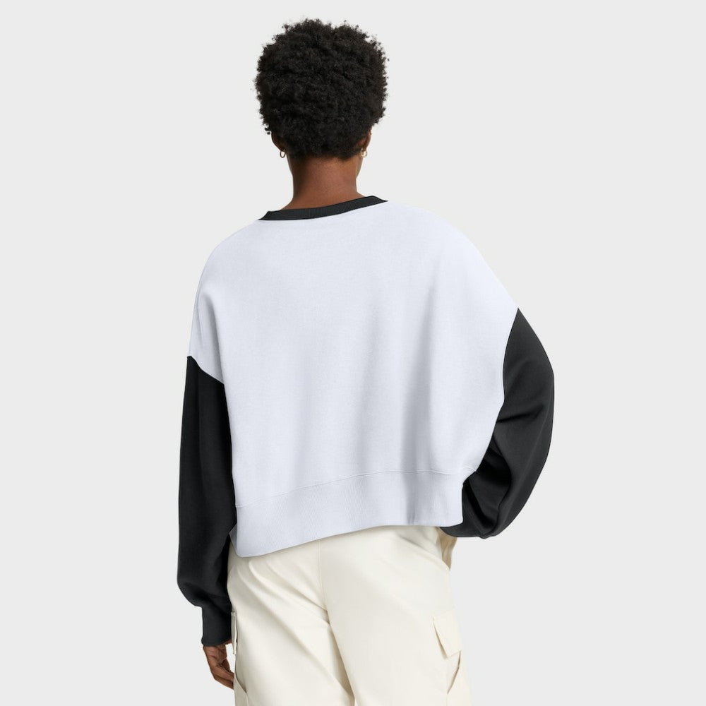 White/Black Baltimore Orioles Nike Women's Oversized High Hip Fleece Sweatshirt