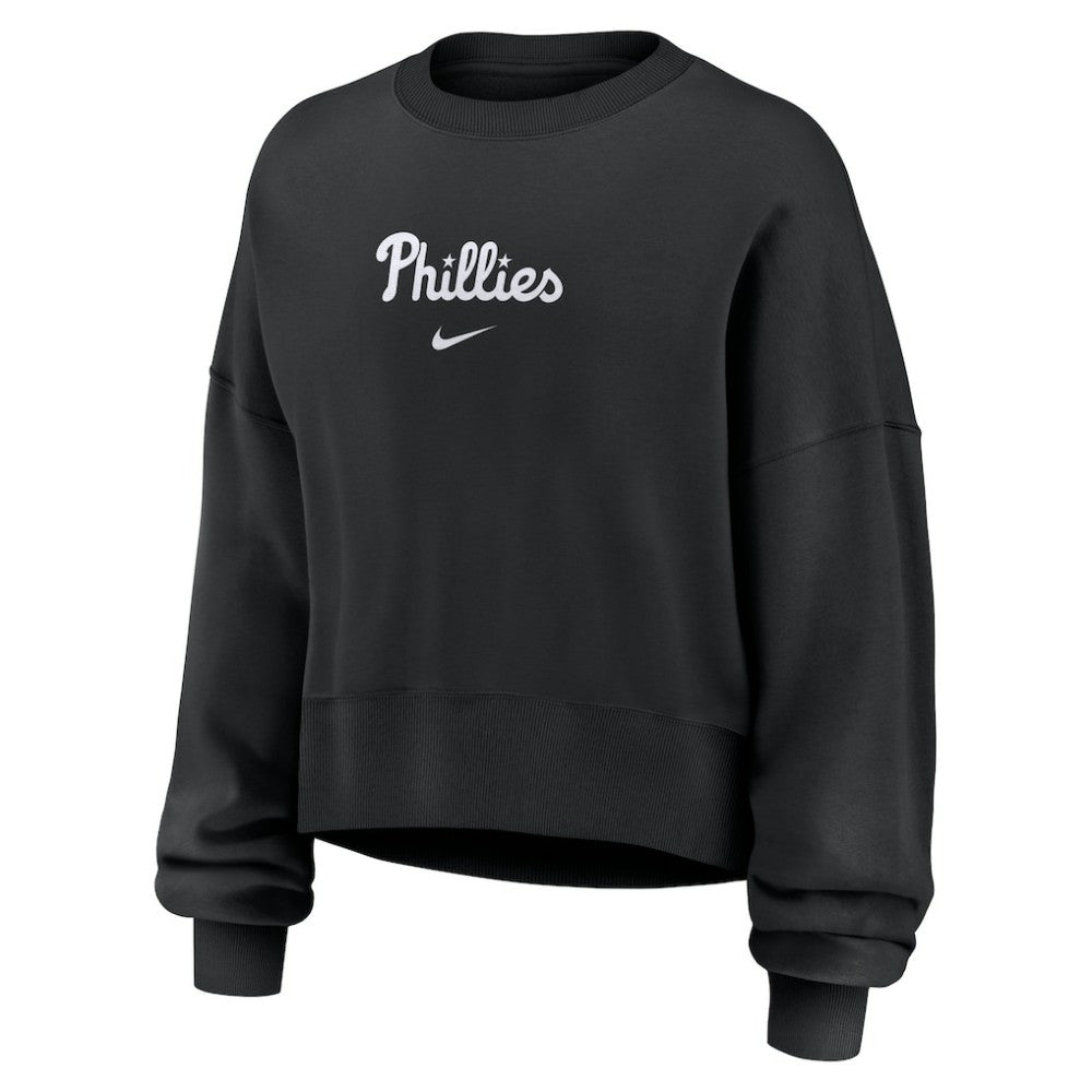 Black Philadelphia Phillies Nike Women's Oversized Primetime Sweatshirt