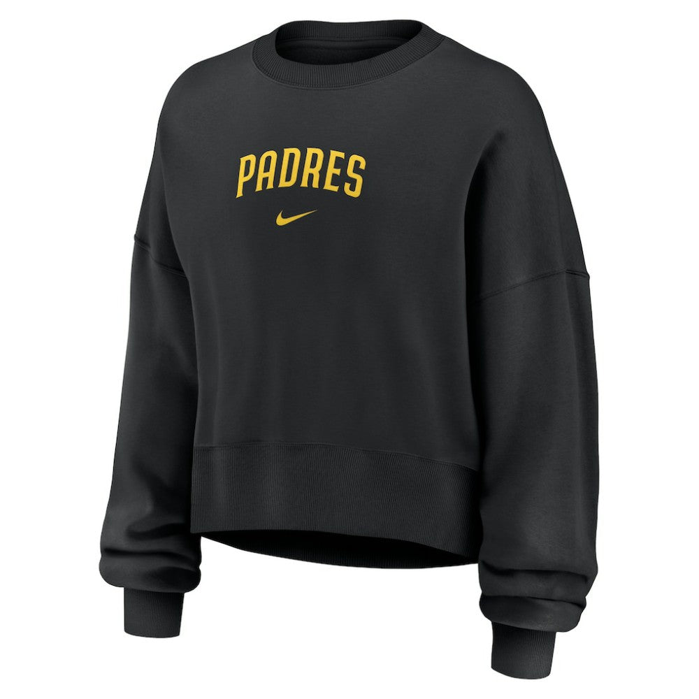 Black San Diego Padres Nike Women's Oversized Primetime Sweatshirt