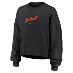 Black Detroit Tigers Nike Women's Oversized Primetime Sweatshirt