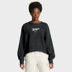 Black Los Angeles Dodgers Nike Women's Oversized Primetime Sweatshirt